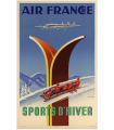 Affiche Air France Sports d'Hiver 50X70 MAF048