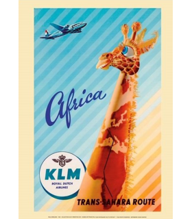 Affiche KLM Africa 1953 50x70 AK06